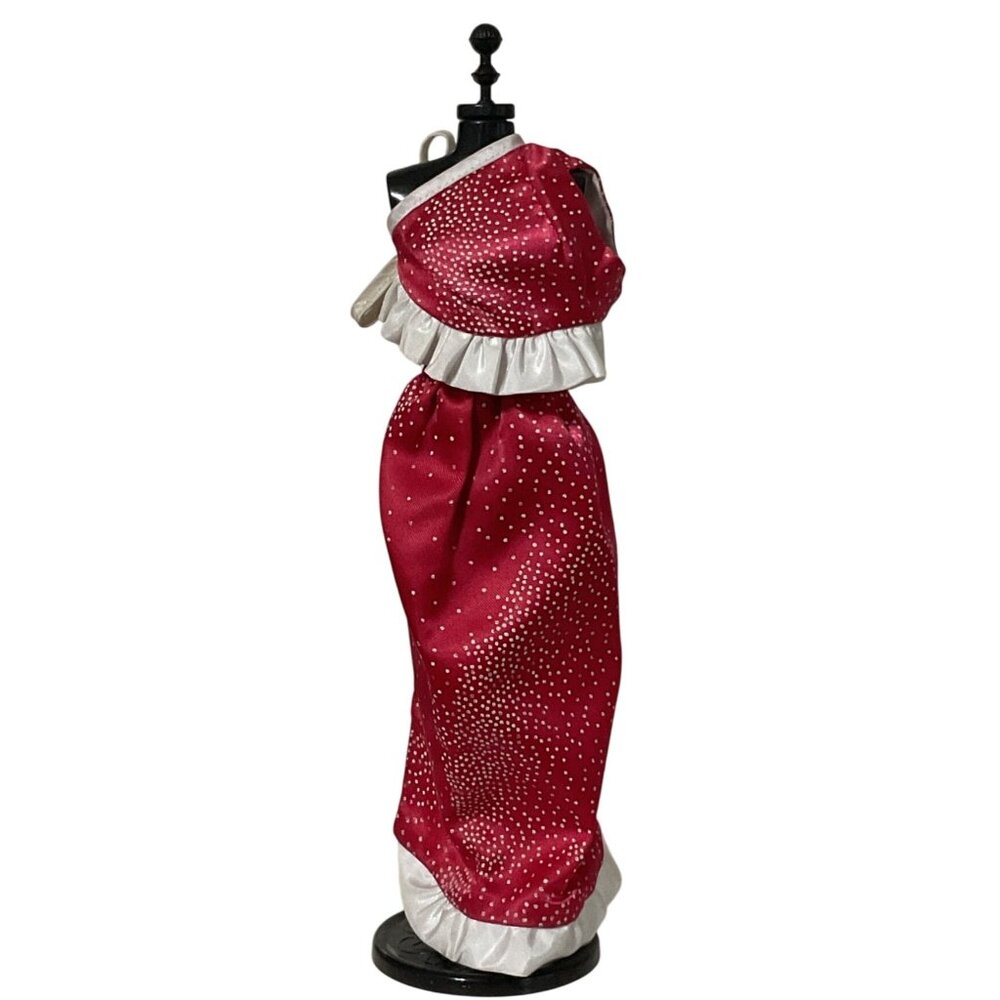 Genuine Barbie Fashion Red & White Polka Dot Dress With Ruffles For Doll
